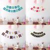 1 Set Happy Birthday Golden Foil Letters Bunting Hanging Garlands String Flags Party Decor