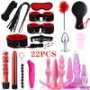 Adult Games Sextoys for Couples Bdsm Bondage Silicone Anal Butt Plugs Dildo Massaging Vibrator Kit