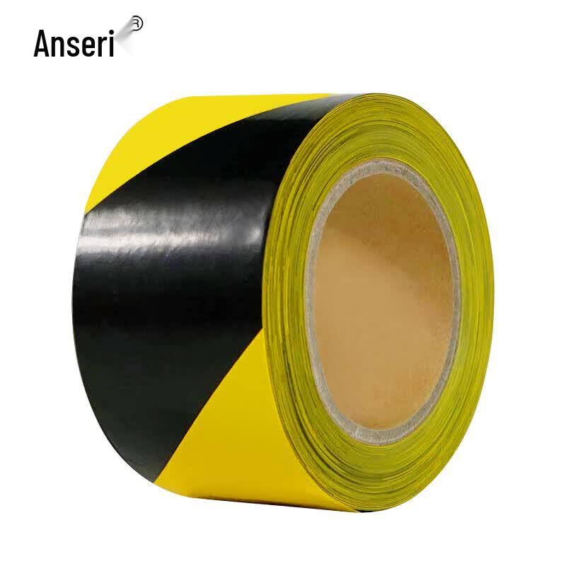 Yellow-Black Striped Warning Barrier Tape