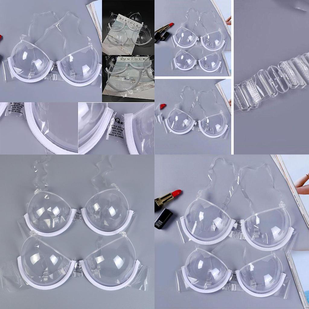 Women Transparent Bras Luxurious Disposable Underwear With Sexy Lingerie Straps