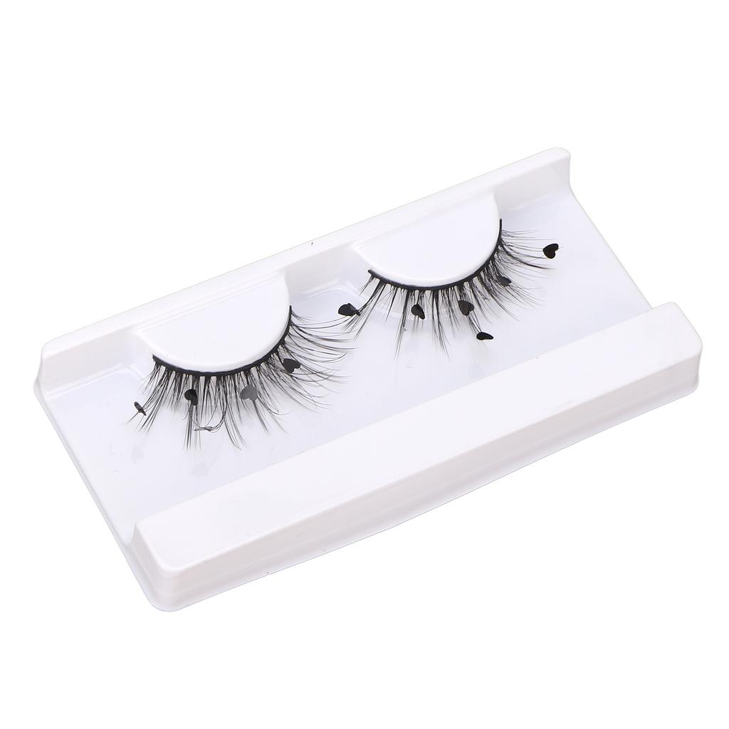 7D False Eyelashes Fluffy Wispy Love Shape Sequin Flutter Fake Eyelashes for Christmas A13