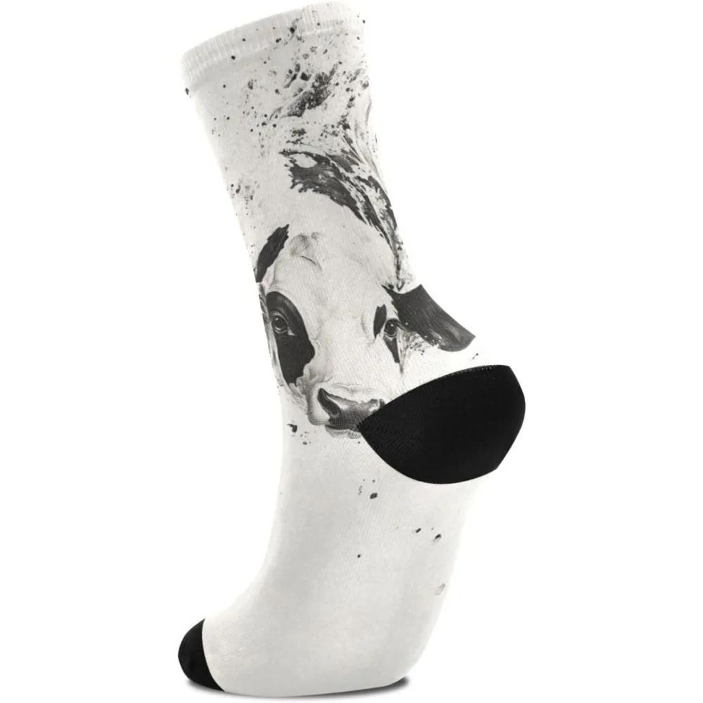 Women's Crew Socks for Men Women Fashion Cute Socks for Boys Girls for Casual Running Holiday Gifts Cow Swimming in Air