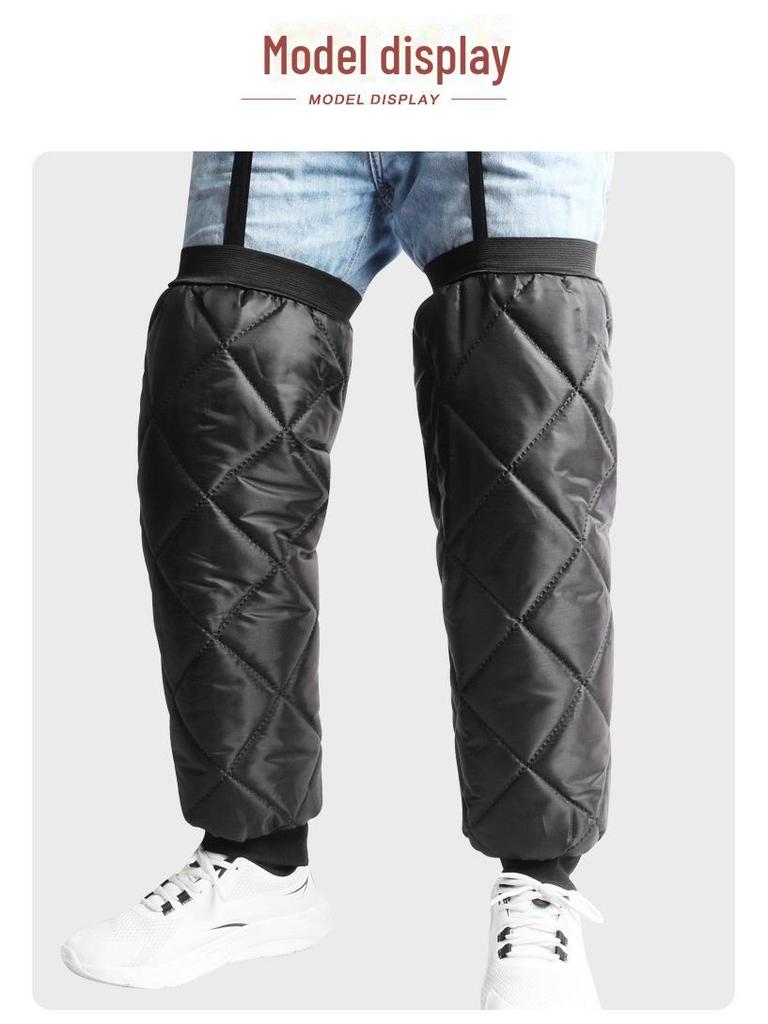 Winter Electric Car Knee Pads for Men and Women: Windproof, Warm Leggings for Motorcycle Riding, Heat-Protective Gear