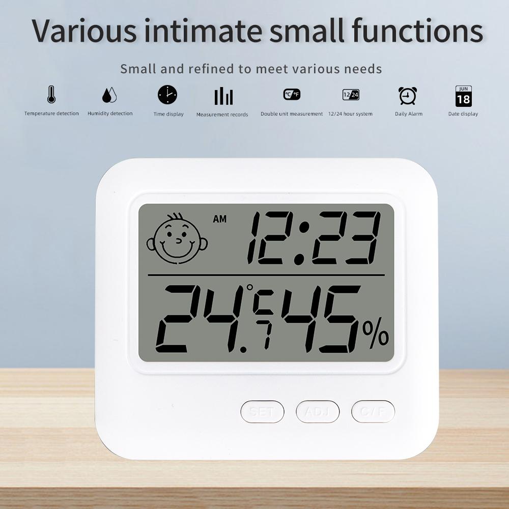 LCD Digitales Thermometer Innen-Hygrometer Mini-Wetterstation Für Zuhause 80M Feuchtigkeitsmesser Sensoranzeige Mit Daten