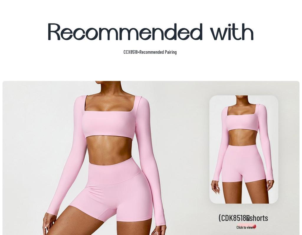 Costum Yoga de Iarnă cu Mânecă Lungă pentru Alergare în Aer Liber - Tricou Fitness Pieptănat 8518