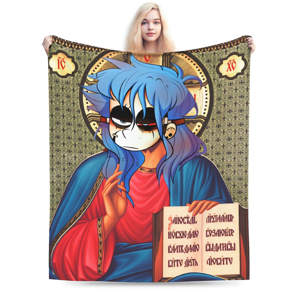 Sally Face Game Anime SF Flannel Blanket Winter Warm Soft Bedding Throws for Boy Girl Couch Bed Pattern Bedspread Sofa Bed Cover