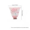Pink Hand-Painted Lotus Ceramic Tea Cup - Flared Rim Zen Tea Bowl for Kung Fu Ceremony, Floral Design High-Stem Sipping Cup