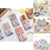 Charming 0.5mm 6pcs Ins Press Gel Pen Set Perfect For Back To School Supplies