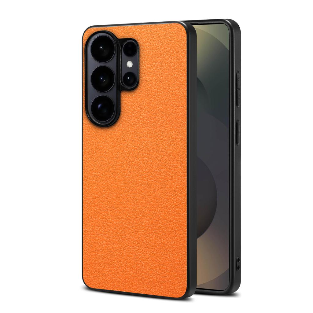 EUCAGR For Samsung Galaxy S26 Ultra PU Leather Phone Back Case Cover for Samsung Galaxy S26/S26 Plus Shockproof Bumper Coque