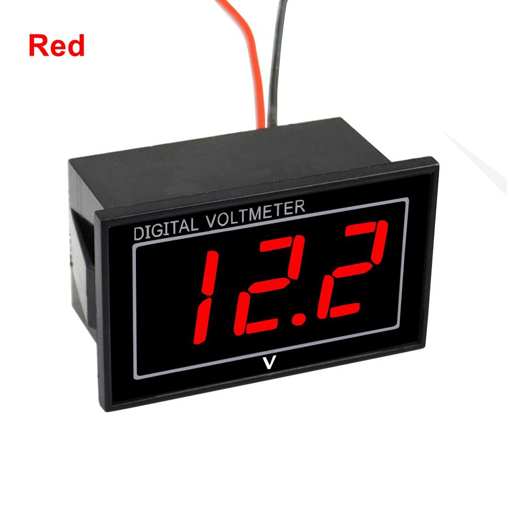 Waterproof Digital LED Voltage Meter DC 3-30V DC 5-130V Indicator Voltmeter For Car Motorcycle 12V 24V 36V 48V 72V 120V
