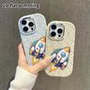 Phone Case: 2D Flat Design Suitable for iPhone 18 17 16 15 14 13 Pro Protective Case, Couple Style, Cartoon Rocket, Christmas and Halloween Gift