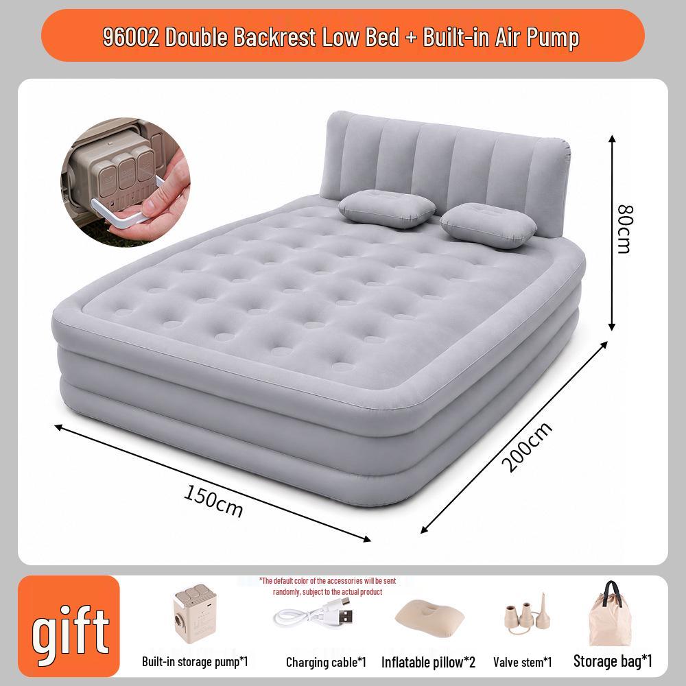 Popular Outdoor PVC Inflatable Mattress with Detachable Backrest Sofa Bed