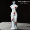 Handmade Hand-Painted Ceramic Qipao Vase – Chinese Style Home Decor Ornament