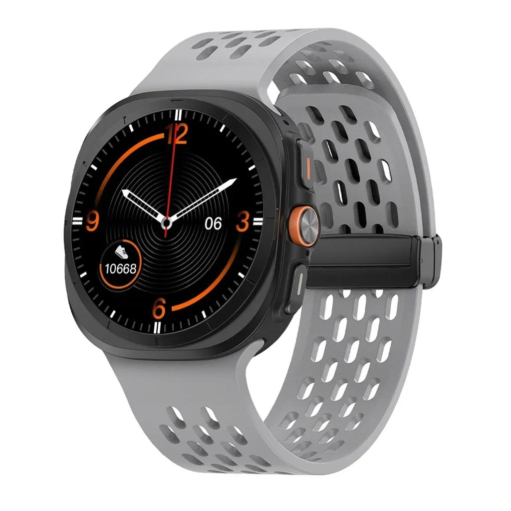 Magnetic Silicone Strap for Samsung Galaxy Watch Ultra 47mm No Gaps Sport Band Correa Bracelet For Galaxy Ultra 47 Mm Watchband