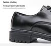 Men's Plus Size Brogue Leather Shoes with Thick Sole, Height Increasing Design, British Style, Hollowed-out, Casual Suit Shoes