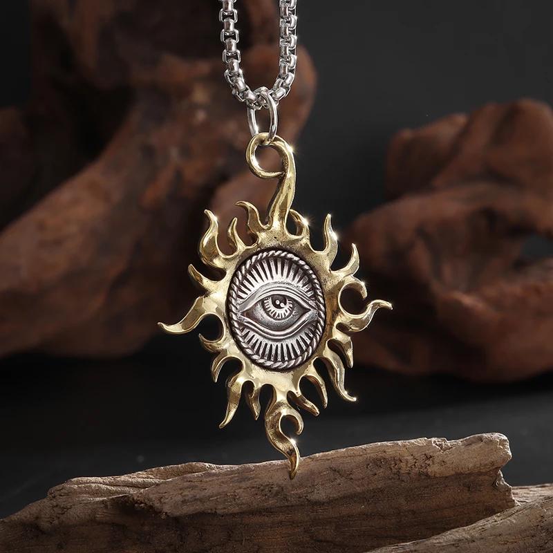 Necklace Pendant Ancient Egypt Egyptian Sun Eye Amulet Talisman Power Protect Health Jewelry Accessories