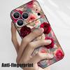 Oil Painting Rose Flowers Lanyard Case For iPhone 17 Pro Max Soft Silicone Cover For iPhone 16 Pro Max Funda iPhone 15 14 13 12 11 16E