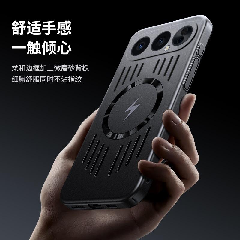 Applicable to Honor 600Pro mobile phone case Magic8 magnetic attraction and heat dissipation Power2 luxury light PC metallic paint