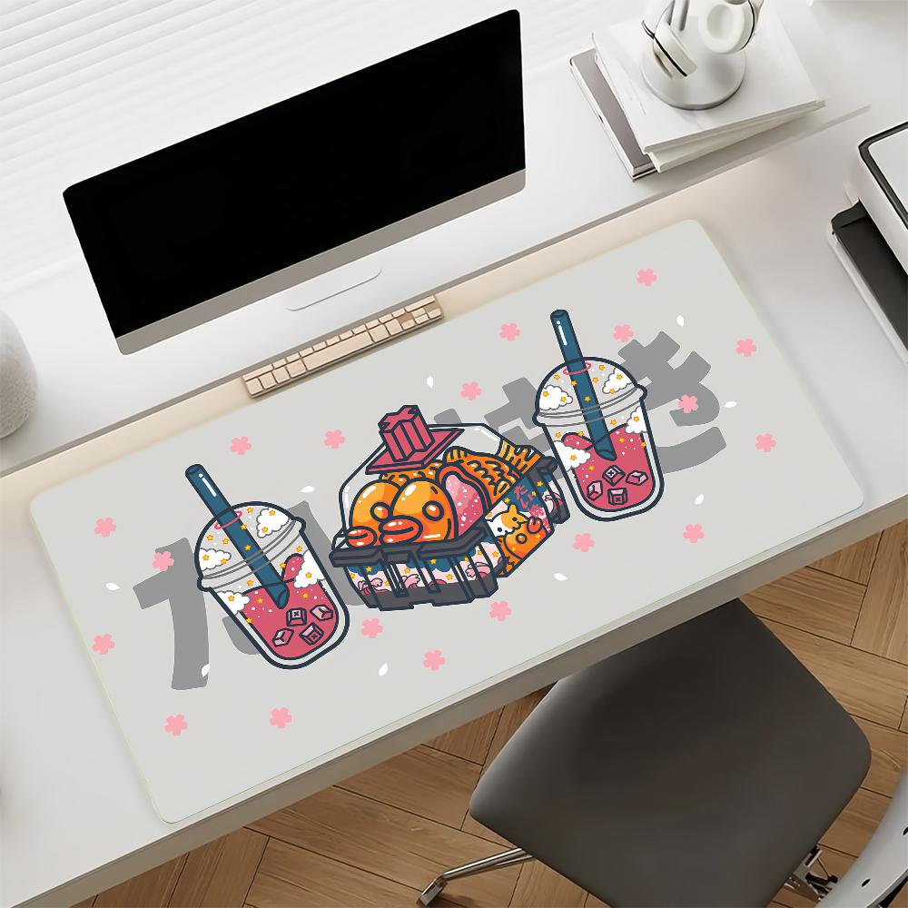 Art T-Taiyaki Cute Mouse Pad Non-slip Rubber Gamer Balance Computer Mat Decoracion Deskmat Laptop Office Large