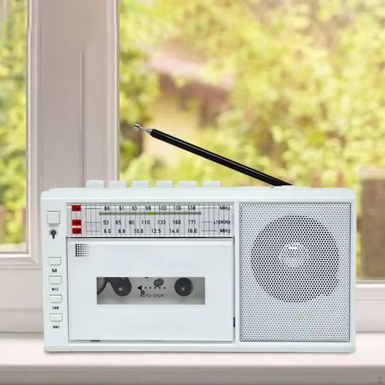 

Portable Tape Cassette Player Vintage Radio for Home Kitchen белый