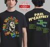 Pa.ul Mc.Cartney Got Back Tour 2025 Merch Peace With City Stops Two Sided T-Shir
