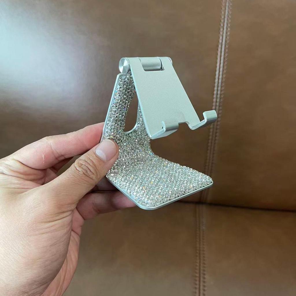 Rhinestone Multi-Functional Phone Stand: Portable, Stylish & Desktop-Friendly