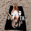 Marke Omerta Maes 47 Logo Schwarzes Mikrofaser Strandtuch Saugfähig Schnelltrocknend Weich Yoga Schwimmen Resort Bergsteigen Handtuch