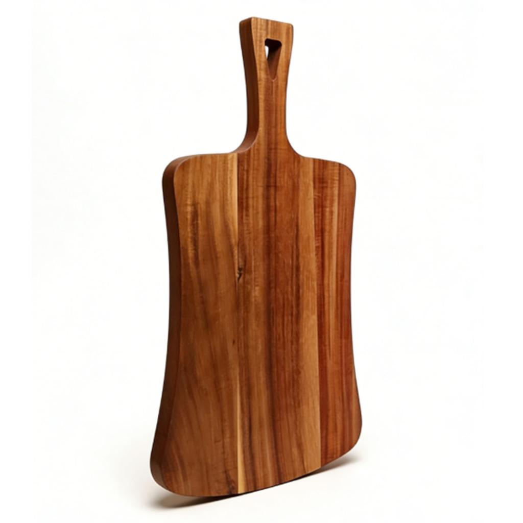 Wood Cutting Board with Handle Charcuterie Board Cheese Bread Vegetables Fruits Serving Board for Kitchen 46x26x1.5cm