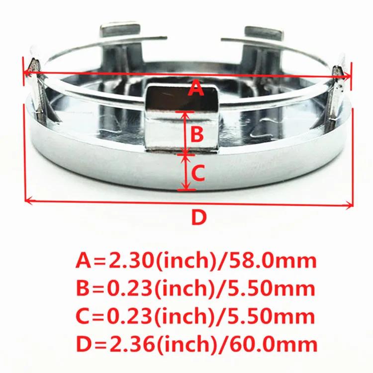 4 Stück 60mm Auto-Radnabenkappe Dekoration Logo Mittelkappe Schutz für Alfa Romeo Giulia Giulietta 159 Mito Spider GTA