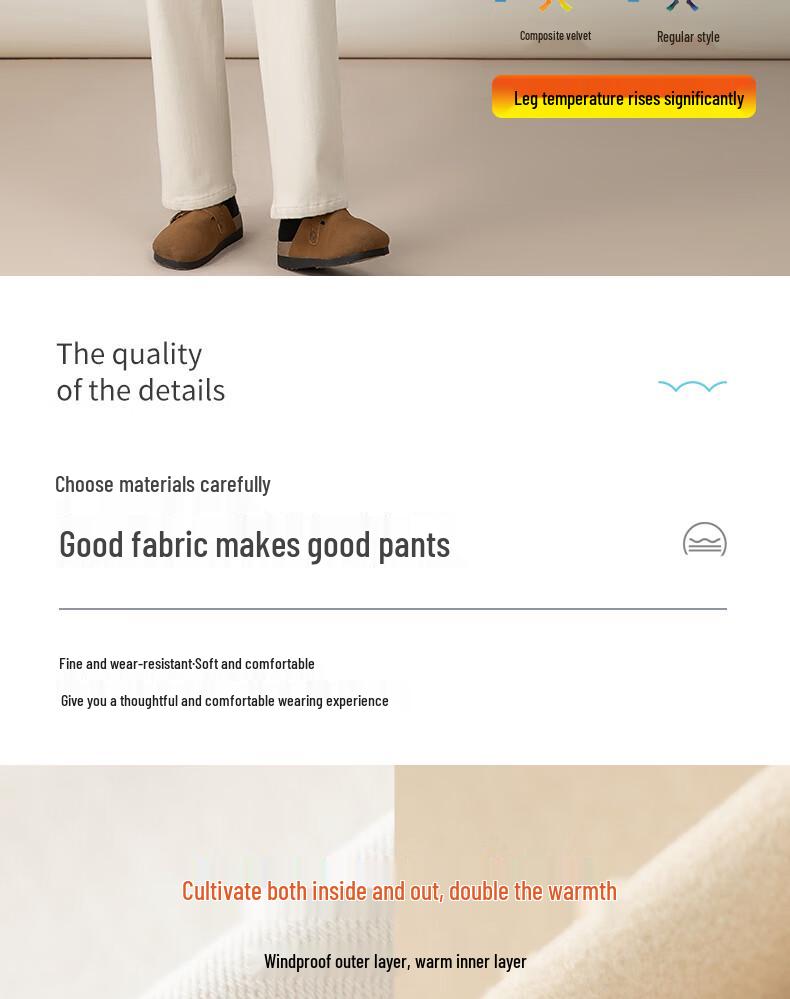 Fanzhen Women's Plush-Lined Off-White High-Waist Straight-Leg Jeans