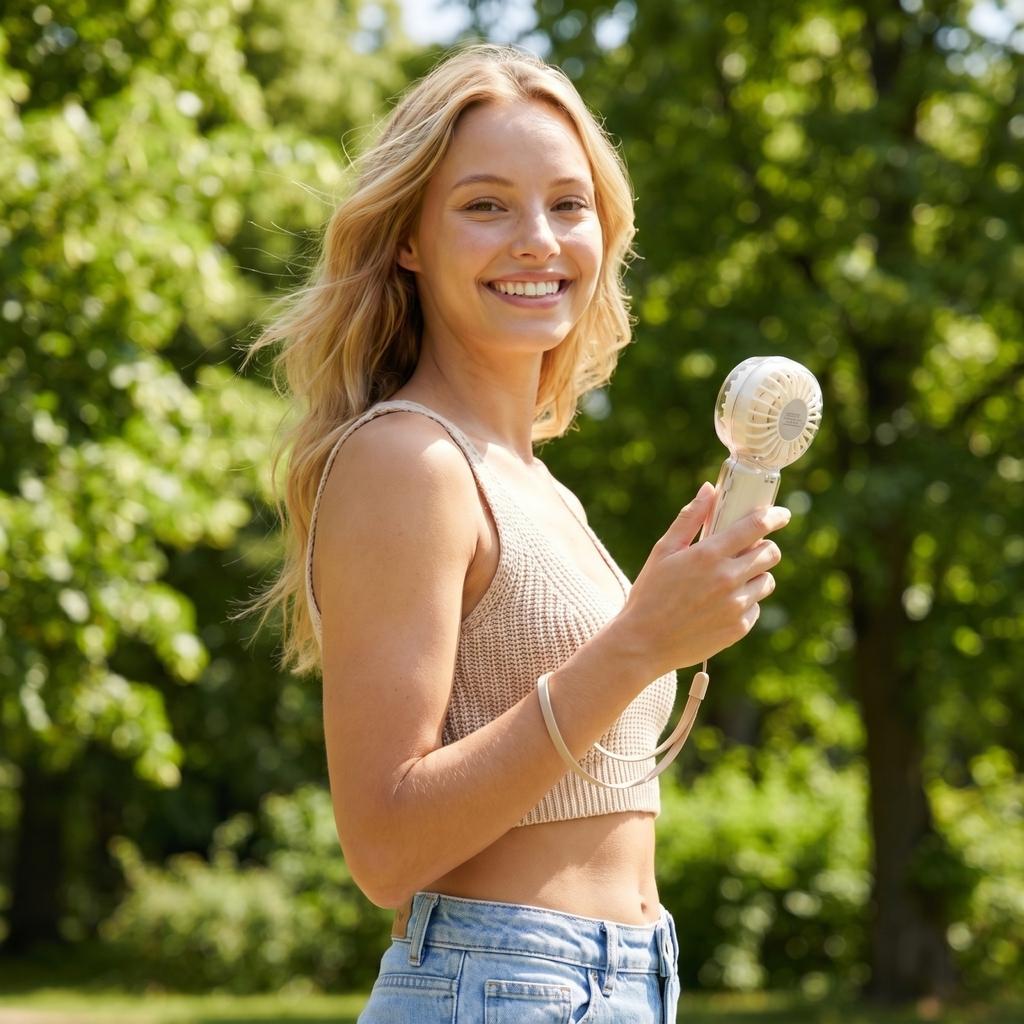Handheld Fan, Transparent Portable Personal Fan for Travel, Home, and Outdoor