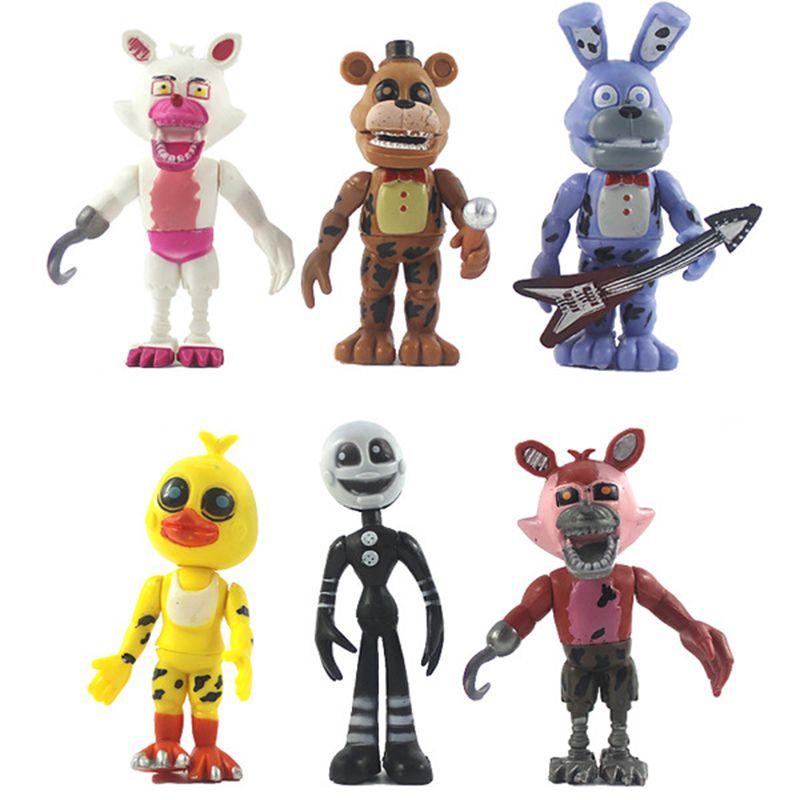 Five Fnaf 6pcs Nights At Freddys Action Figures Mini Figurines Gift Fans