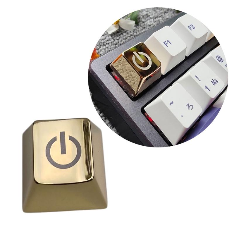 Zinc Alloy Keycap Metal ESC Keycap with Engraved Power Switching Sign For Mechanical Keyboards Customization