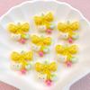 10Pcs New Cute Cartoon Little Bear Bow Series Flat Back Resin Cabochons DIY Jewelry Craft Decoration Accessorie
