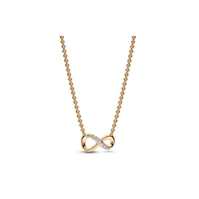 Pandora Shining Eternity Symbol Necklace Women s 368821C01 золотой