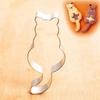 2PCS Stainless Steel Cookie Cutter Cat Shadow Cake Biscuts Cutter Fondant DIY Mold