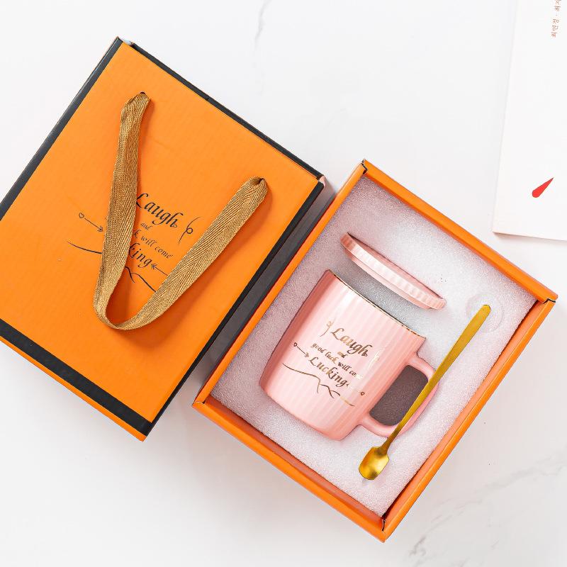 Creative Simple Ceramic Cup Ins Style Mug Coffee Cup Gift Box