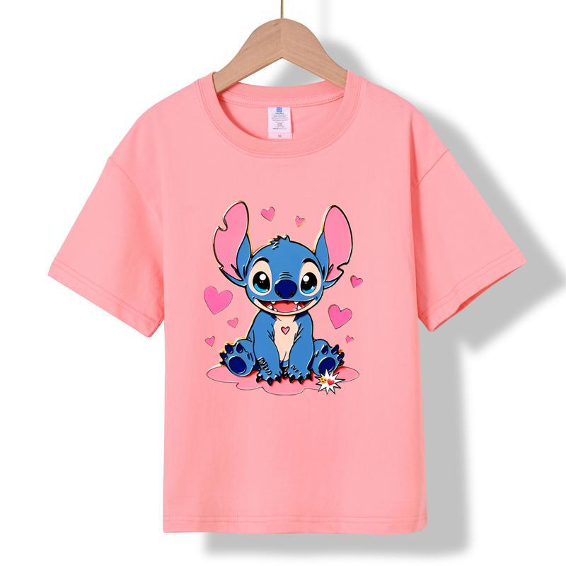 MC-38 MINISO 2026 Summer New Printed Cotton Round Neck T-shirt for Children Aged 1-16, Boys and Girls