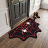 Non-slip Halloween Unwelcome Bat Doormat Faux Cashmere Halloween Decorative Carpet  Bathroom