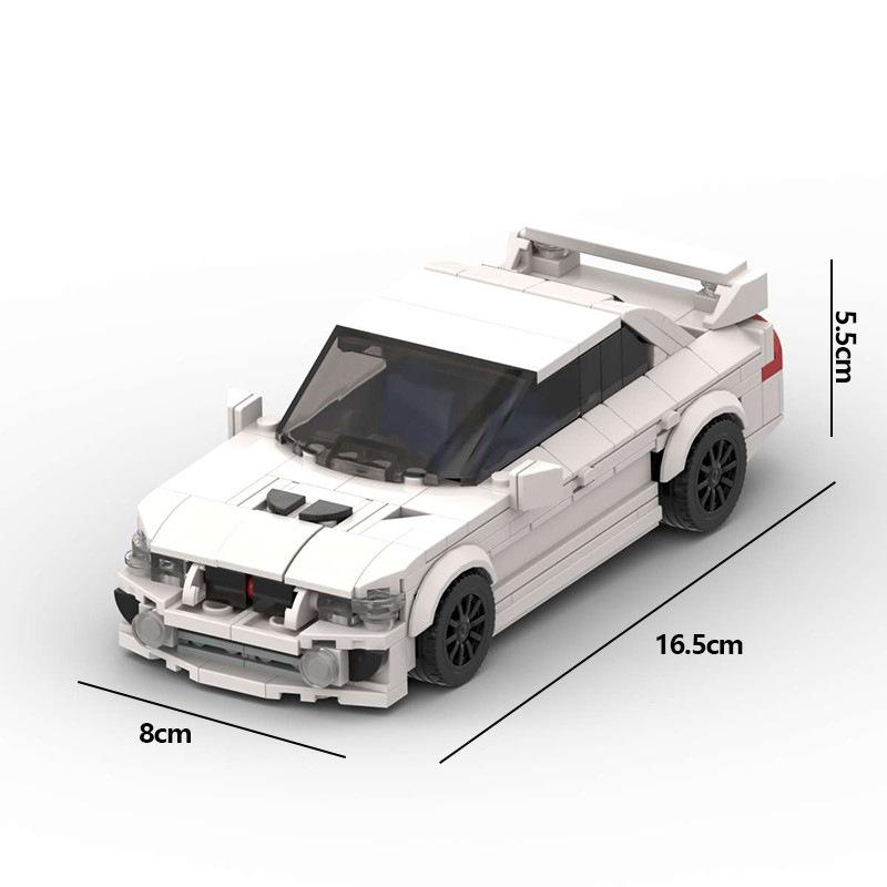Building Block Lancer EVO 8 Grid Car Boy Assembled Building Block Toy Car Model