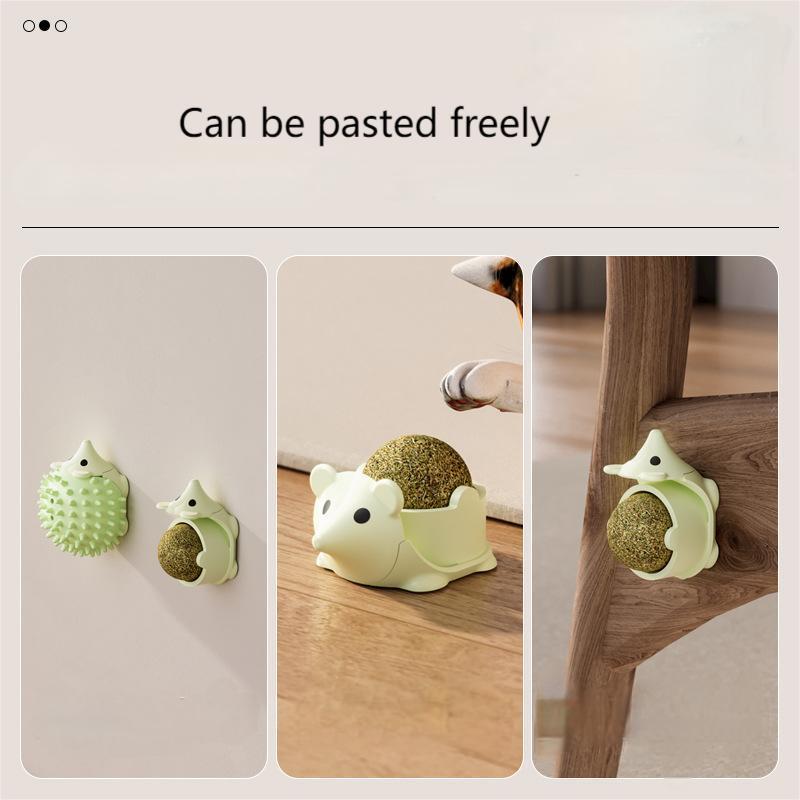 Cat Toy Hedgehog Scratching Cat Mint Ball Licking and Joyful Cat Self Relaxing Toy Pet Supplies