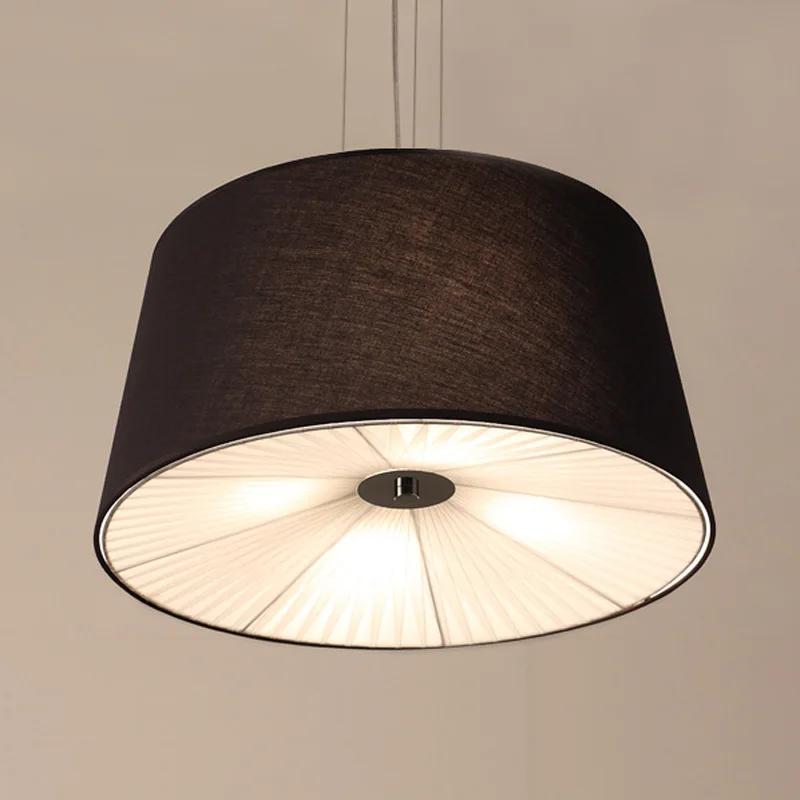 

гостиная столовая европейский скандинавский подвесной светильник светильник droplight современный простой подвесной светильник с текстильной люстрой 40X25.5CM чёрный