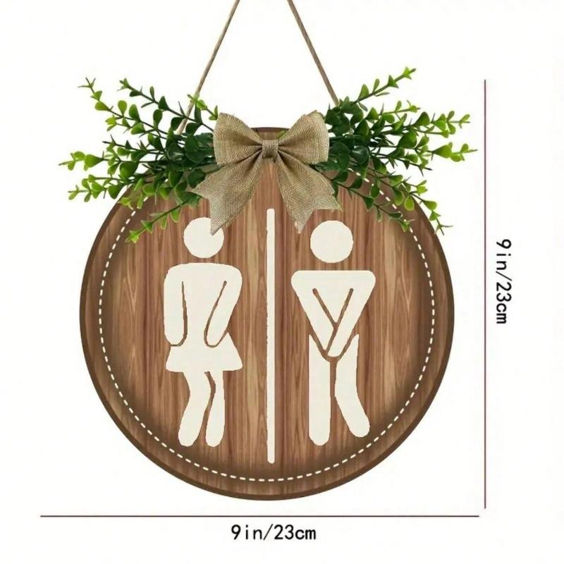 Wooden Toilet Sign, House Decoration Sign, Wall Decoration, Farmhouse Decoration, Bathroom Decoration, Scene Decoration, Home Decoration