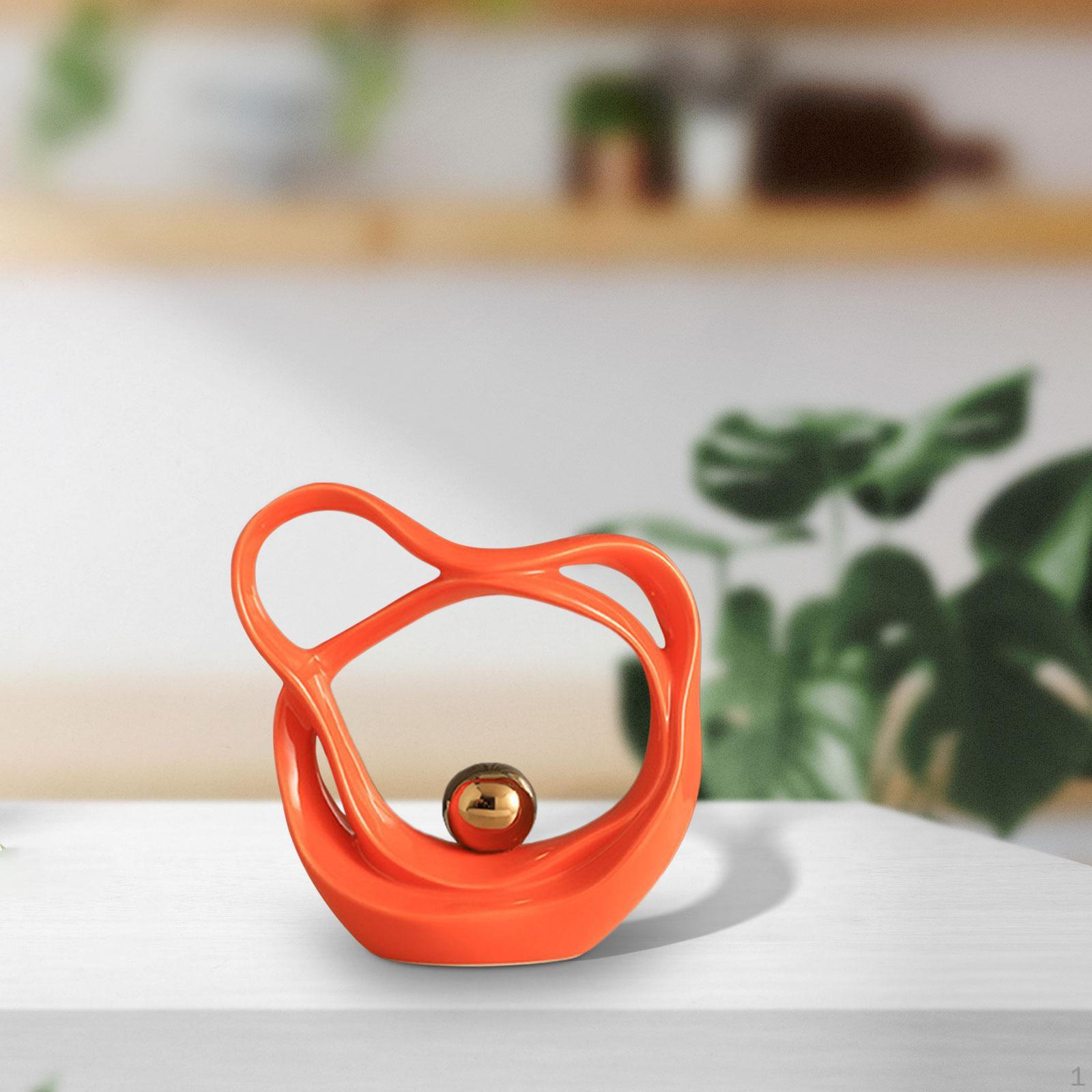 Statue Tabletop Figurine Abstract Art Creative Sculpture Nordic Decoration for Bedroom 18.5cmx7.0cmx18.0cm