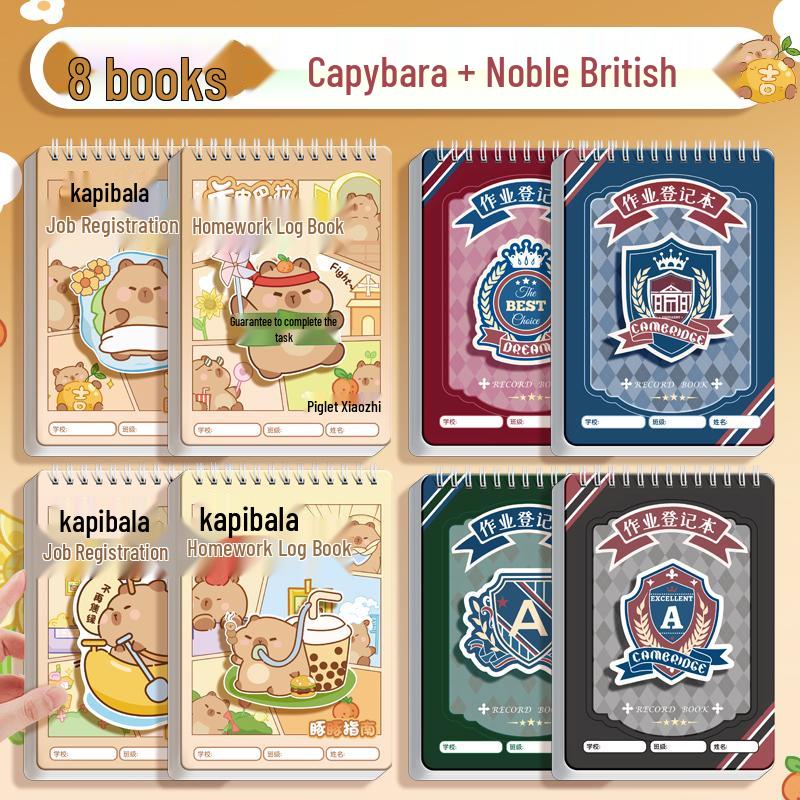 Cartoon Homework Notebook for Elementary Students: Grades 1-3