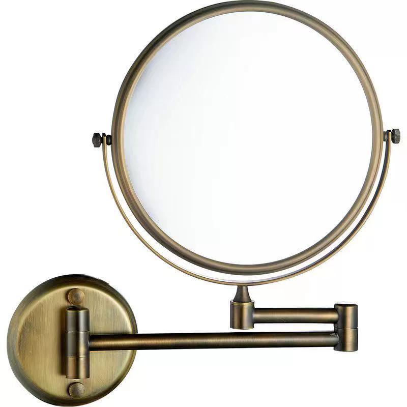 Antique Bathroom Mirror 8 inch Dressing Mirror 3X/1X Magnifying Mirror Folding Gold Makeup Mirror Cosmetic Mirror Lady Gift