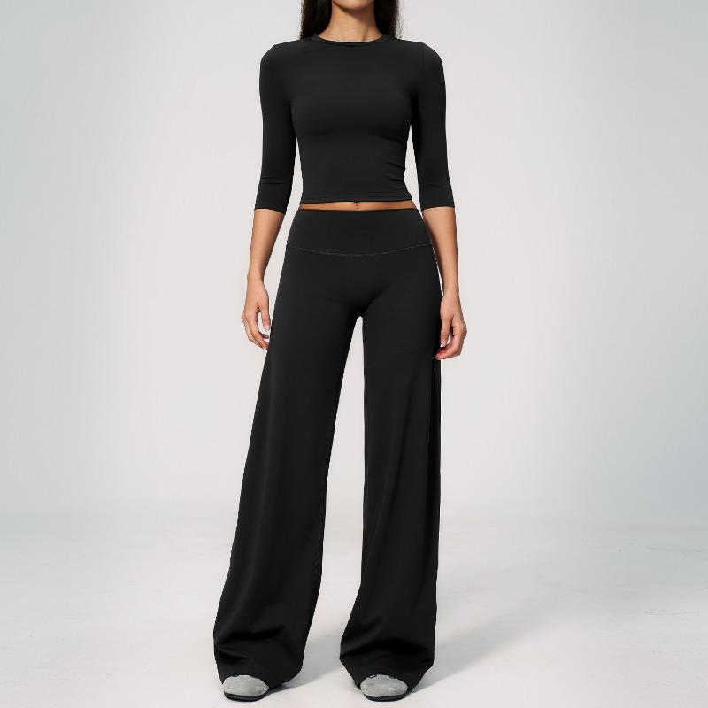 New sense yoga suit women s high waist loose waist sports outdoor sports suit women S
