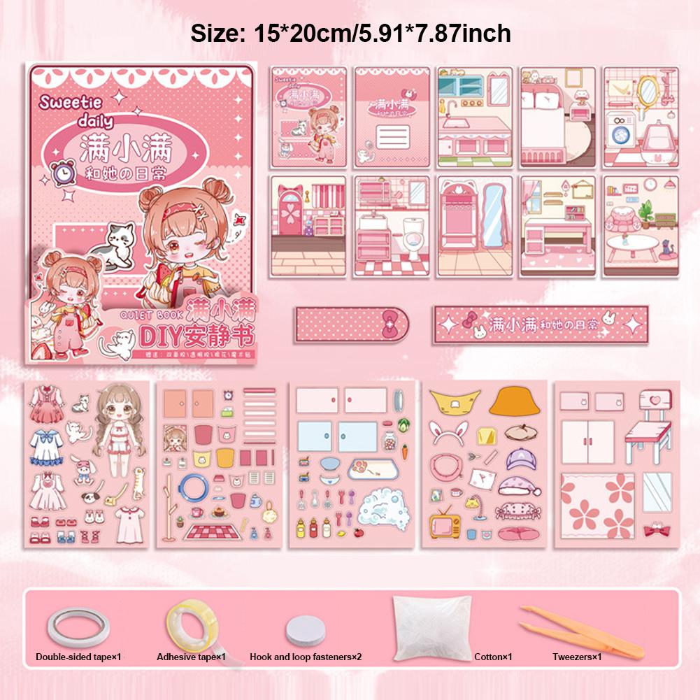 

Игрушки для девочек «Сделай сам», «Тихая книга», «Детская развивающая игрушка-книга ручной работы из бумаги, кукла 01