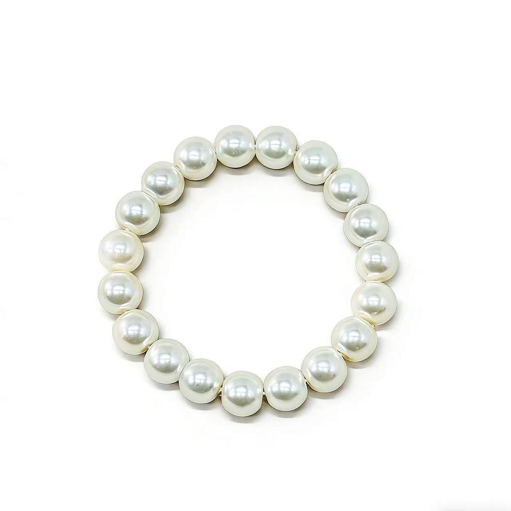 10mm Versatile Imitation Pearl & Rhinestone Bracelet