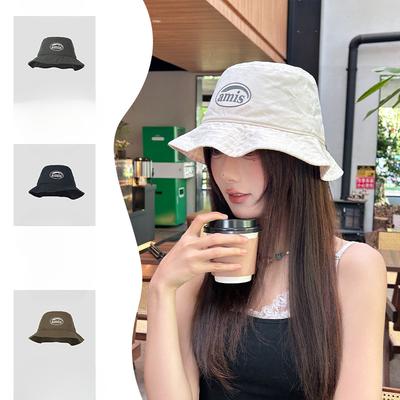 Summer Thin Fisherman Hat Korean Style Versatile Breathable White Pot Hat Men and Women Go Out To Sun Protection Sun Hat Trend